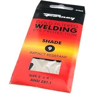 Forney #57060 Replacement Welding Lens "Gold Coated"; Shade 9; 4-1/4" x 2"; NIP